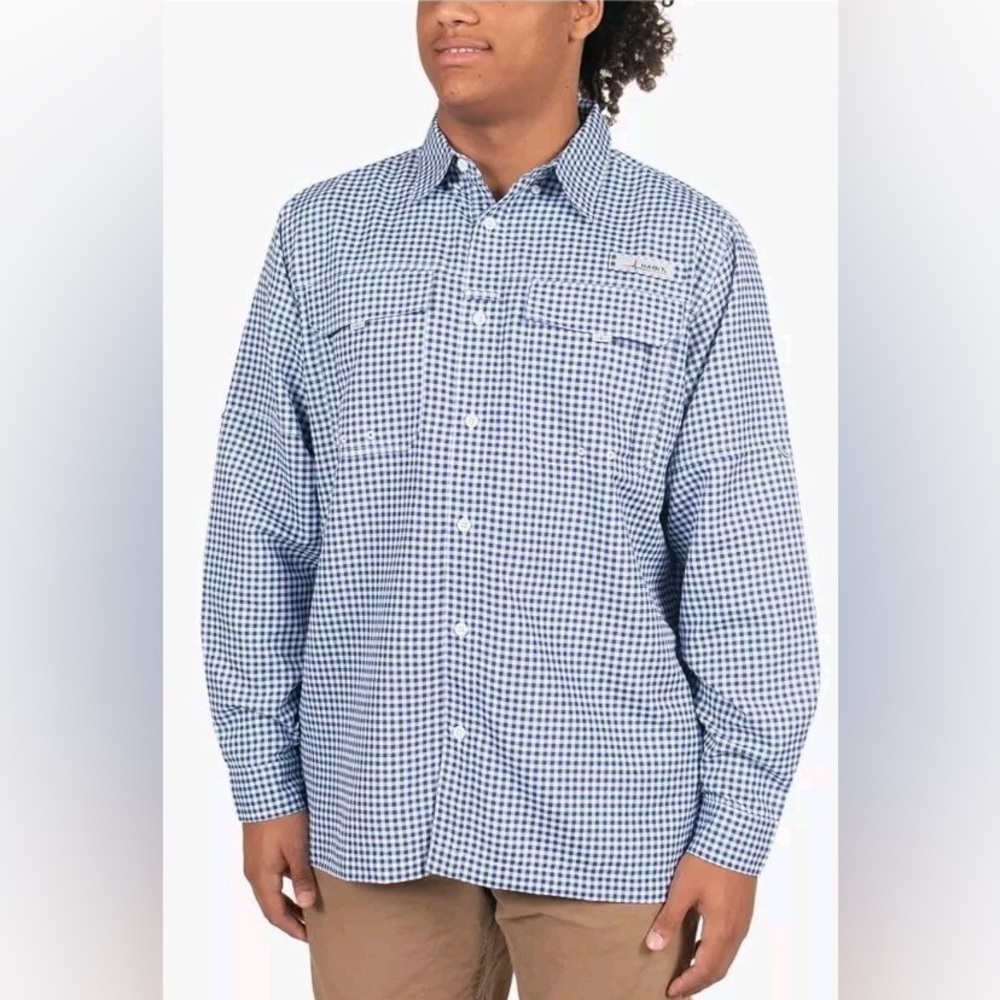 Set of 2 NWT HABIT Long Sleeve Vented UPF Outdoor Button Down Shirts Size Medium